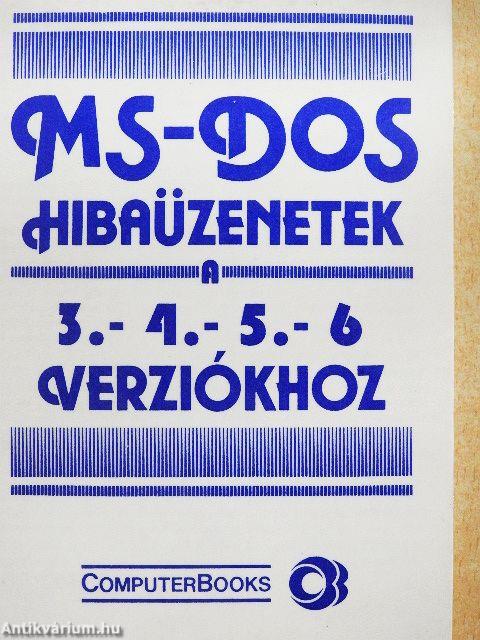 MS-DOS hibaüzenetek a 3.- 4.- 5.- 6 verziókhoz