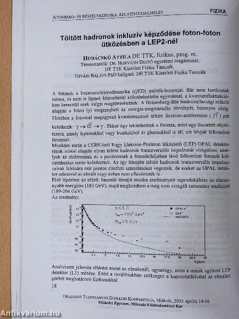 XXVI. Országos tudományos diákköri konferencia