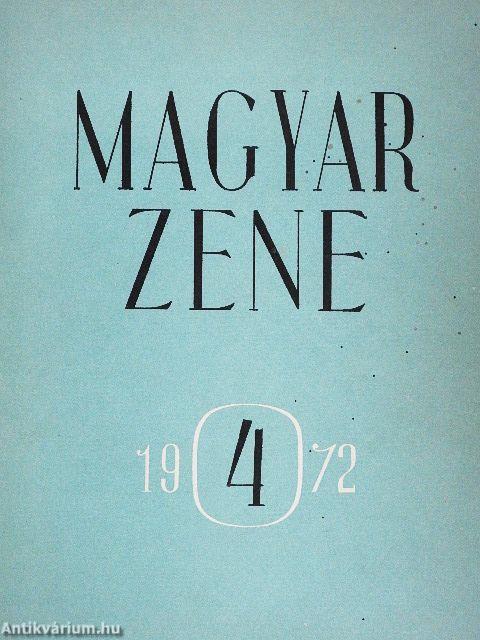 Magyar zene 1972/4.