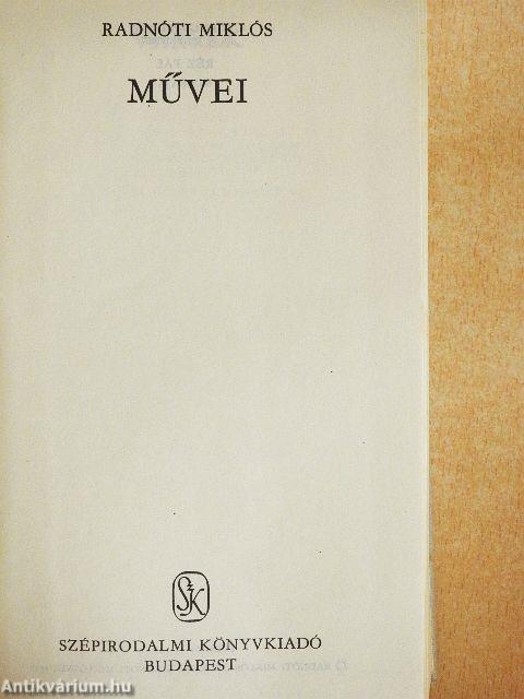 Radnóti Miklós művei