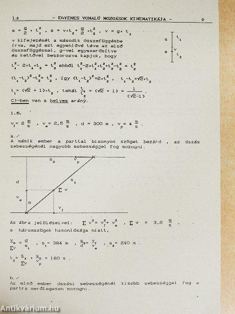 Szakközépiskolai összefoglaló feladatgyűjtemény - Fizika - Megoldások I-II.