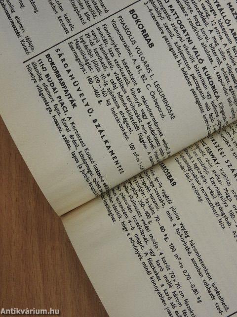 Vetőmag-árjegyzék 1973-1974