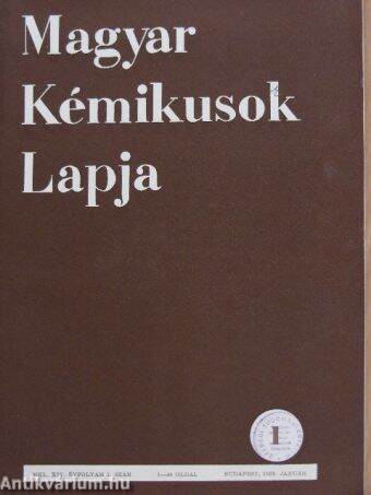 Magyar Kémikusok Lapja 1959. (nem teljes évfolyam)