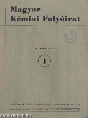 Magyar Kémiai Folyóirat 1959. január-december 