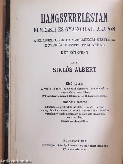 Hangszereléstan elméleti és gyakorlati alapon I.