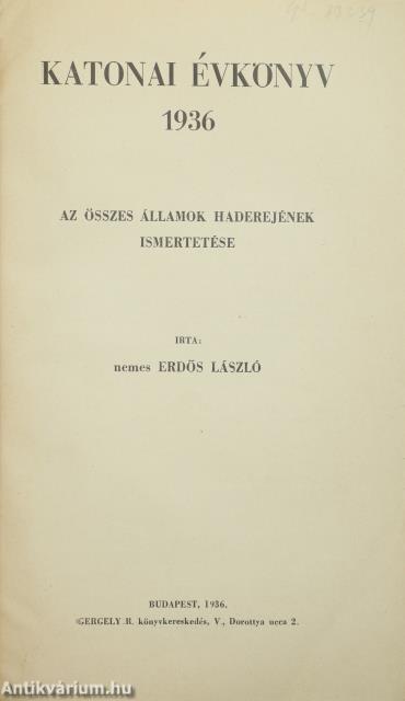 Katonai évkönyv 1936