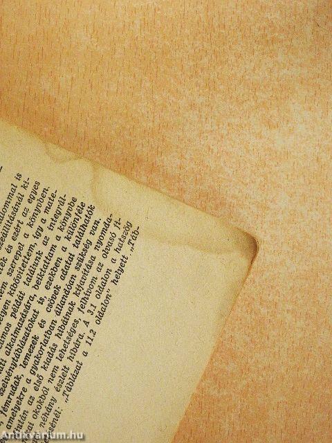 Műszaki táblázatok és képletek