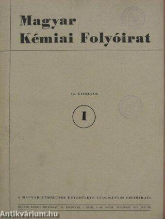 Magyar Kémiai Folyóirat 1957. január-december