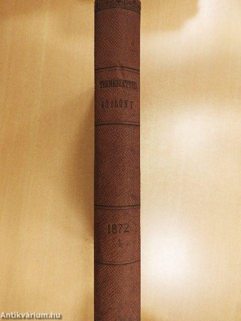 Természettudományi Közlöny 1872. január-december