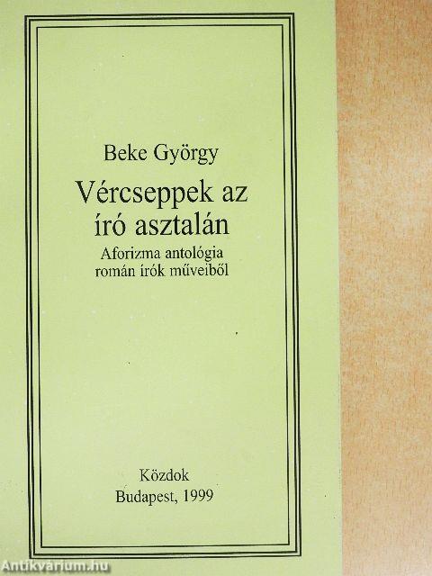 Vércseppek az író asztalán