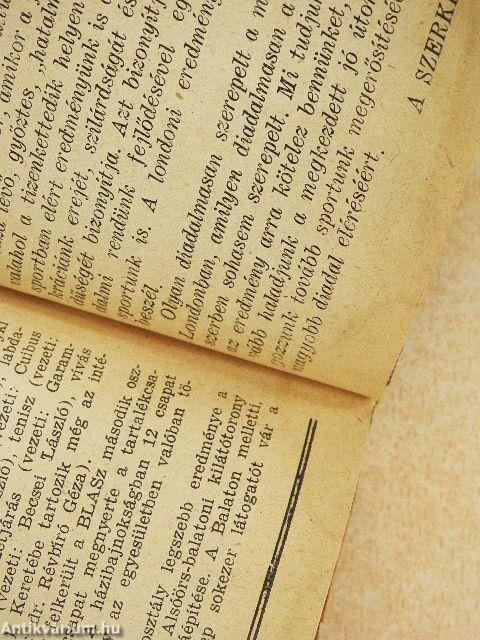 Magyar olimpiai zsebkönyv 1948