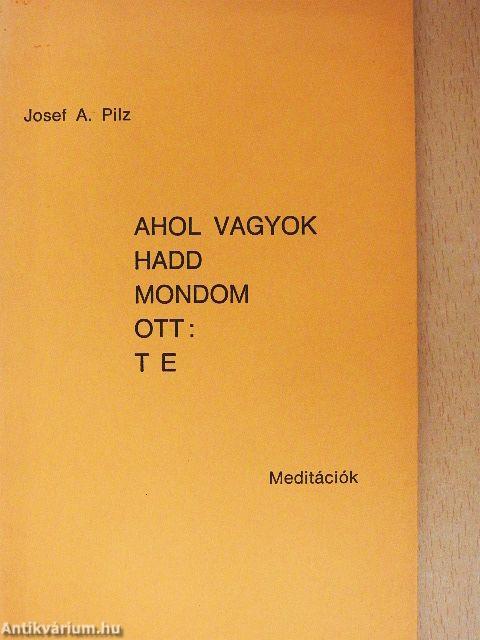 Ahol vagyok hadd mondom ott: Te