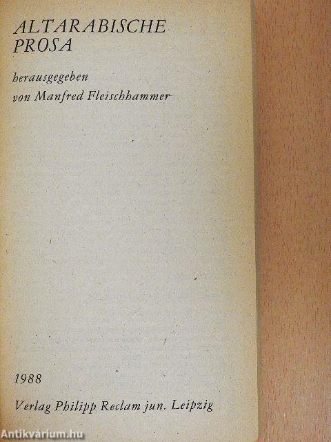 Altarabische Prosa