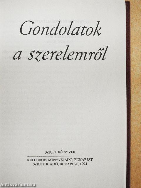 Gondolatok a szerelemről