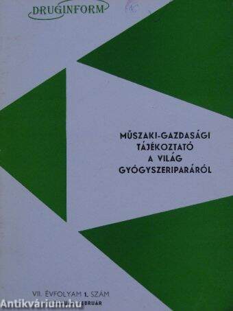 Műszaki-gazdasági tájékoztató a világ gyógyszeriparáról 1997. január-december