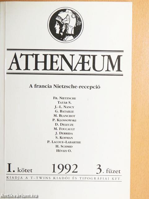 Athenaeum 1992. I. kötet 3. füzet