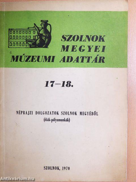 Néprajzi dolgozatok Szolnok megyéből