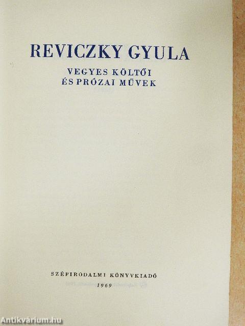 Reviczky Gyula művei I-II.