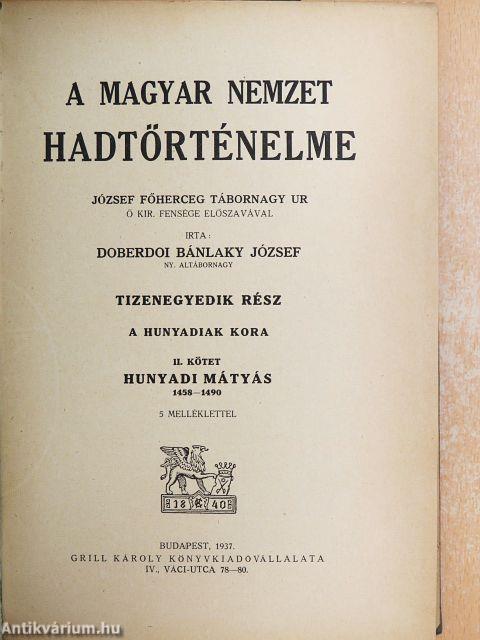 A magyar nemzet hadtörténelme XI.