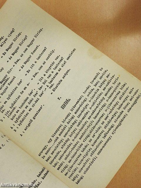 Japán nyelvtan és olvasókönyv