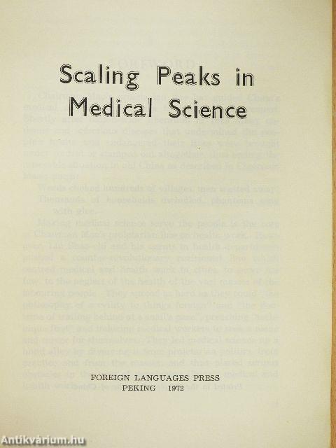 Scaling Peaks in Medical Science