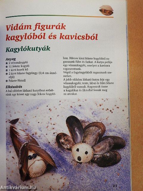 Állatkák kagylóból, kőből és termésekből
