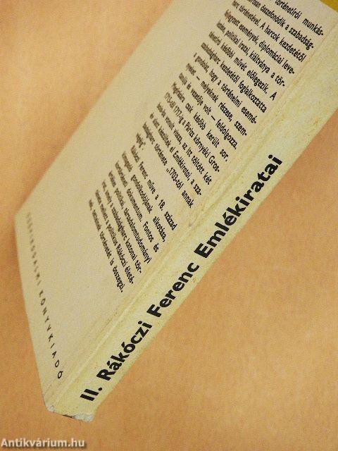 II. Rákóczi Ferenc Emlékiratai