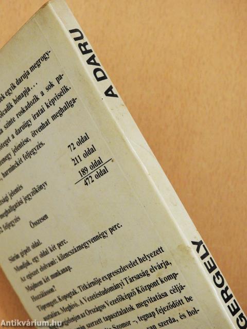 A daru (dedikált példány)