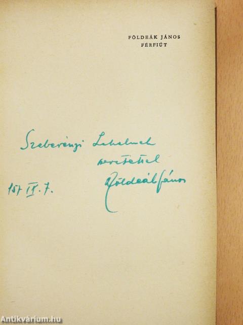 Férfiút (dedikált példány)