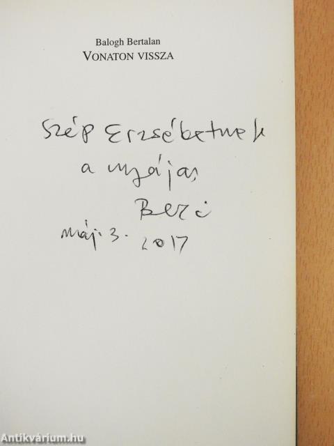 Vonaton vissza (dedikált példány)