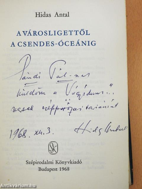 A Városligettől a Csendes-óceánig (dedikált példány)
