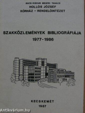 Szakközlemények bibliográfiája 1977-1986. II.