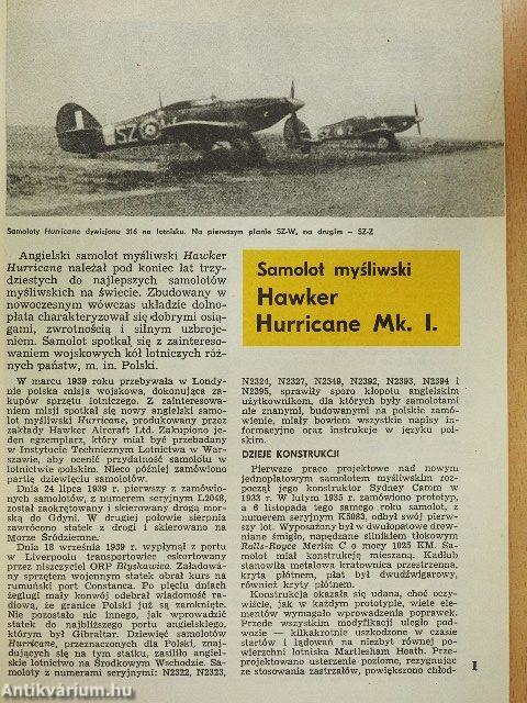 Samolot mysliwski Hurricane Mk. I