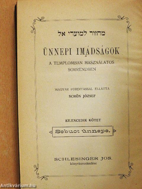 Ünnepi imádságok IX.