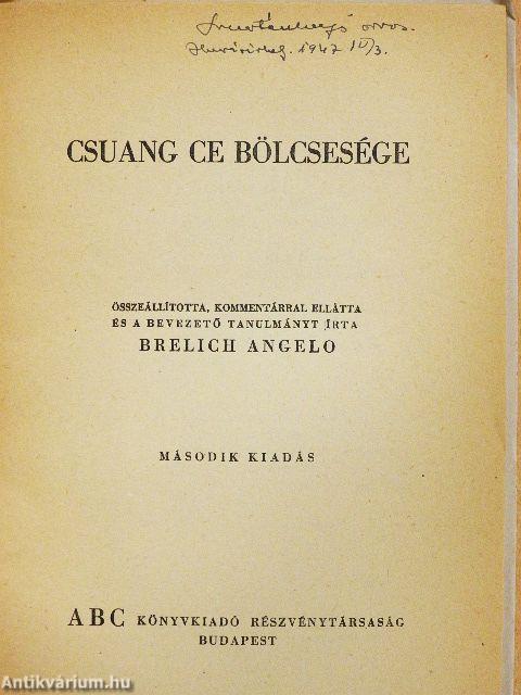 Csuang Ce bölcsesége