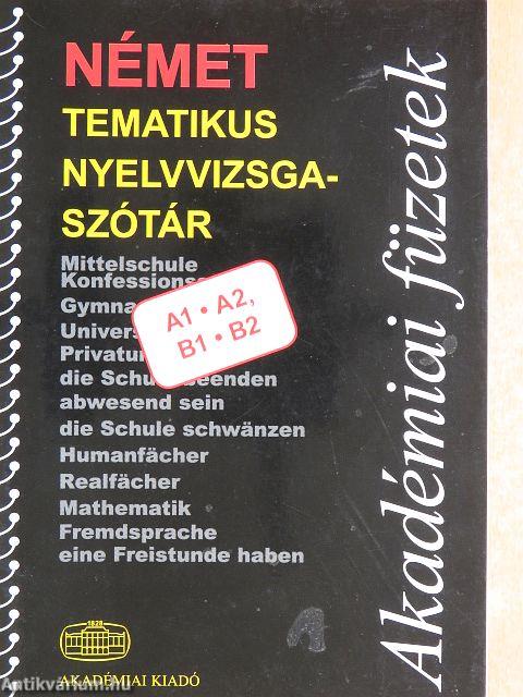 Német tematikus nyelvvizsgaszótár