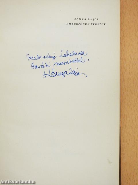 Emberséged szerint (dedikált példány)