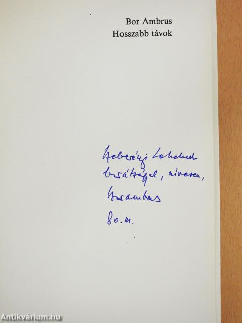 Hosszabb távok (dedikált példány)