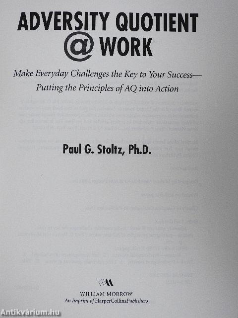 Adversity Quotient @Work