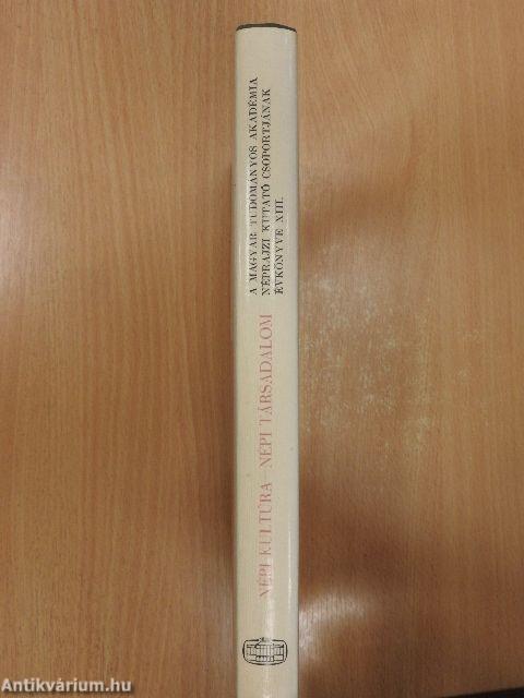 Népi kultúra - Népi társadalom XIII.