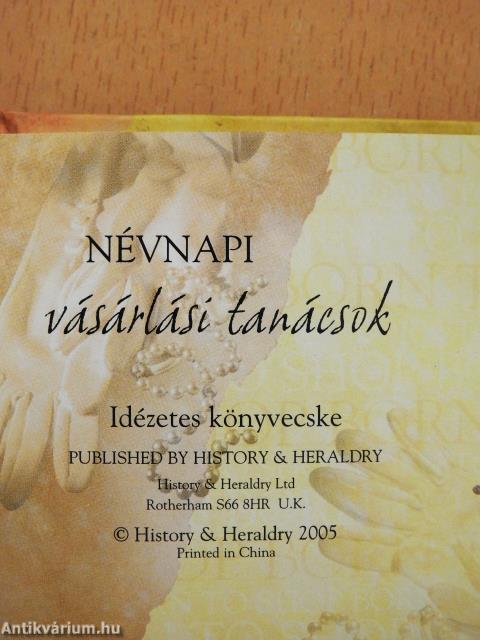 Névnapi vásárlási tanácsok (minikönyv)