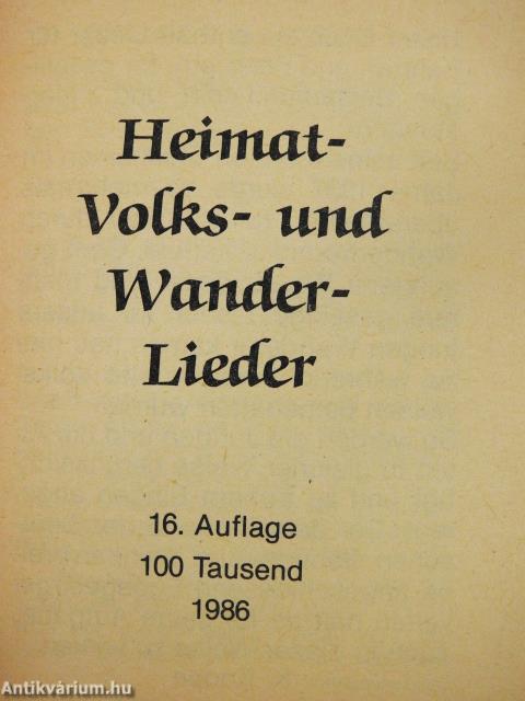 Heimat-Volks- und Wanderlieder (minikönyv)