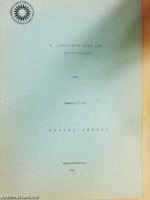 A Viharsarok című lap repertóriuma 1953.