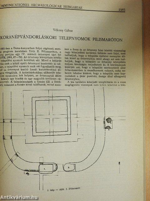 Communicationes Archaeologicae Hungariae 1985