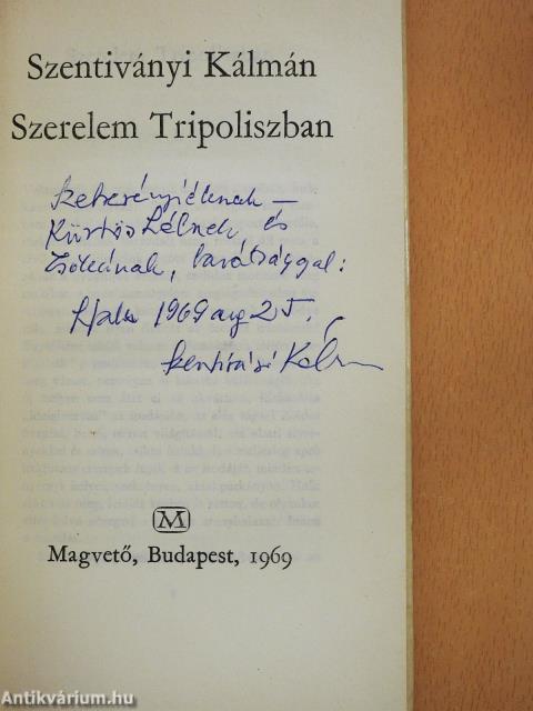 Szerelem Tripoliszban (dedikált példány)