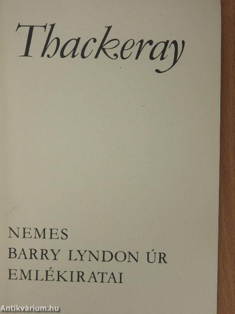 Nemes Barry Lyndon úr emlékiratai