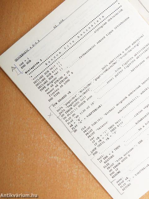 QuickBASIC kezdőknek, haladóknak (4.0 - 4.5 verzió)
