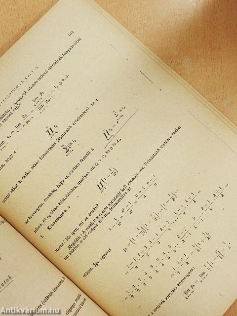 Műszaki matematikai gyakorlatok B. VI.