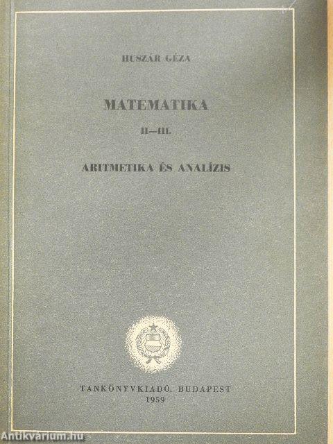 Matematika II-III.