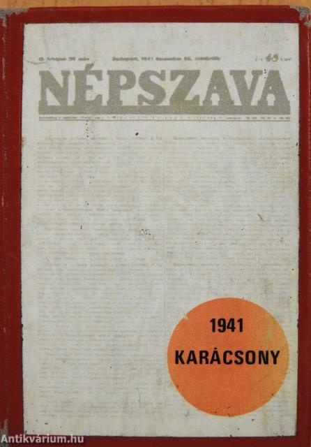 Népszava 1941 karácsony (minikönyv)